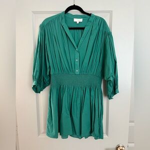 Green long sleeve Pinch dress